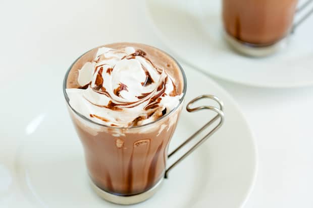 Hot Chocolate with Coconut Whipped Cream