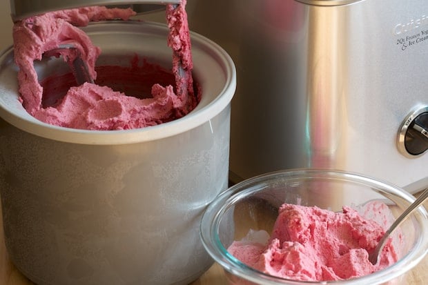 Raspberry Almond Ice Cream 