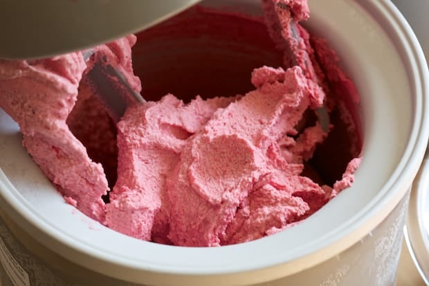 Raspberry Almond Ice Cream 