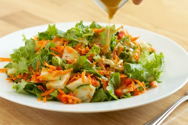 Ginger Miso Dressing with a Green Salad | Get Inspired Everyday! 