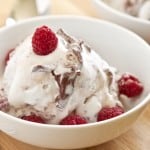 Chocolate Ripple Coconut Ice Cream with Raspberries | Get Inspired Everyday!