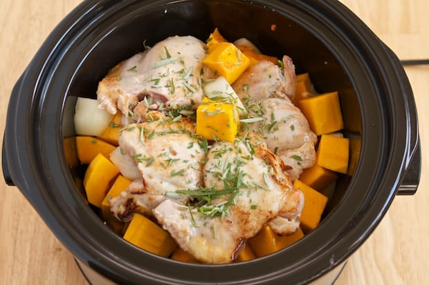 Crockpot Rosemary Chicken with Butternut Squash | Get Inspired Everyday! 