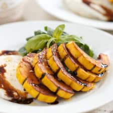 Winter Caprese Salad with Caramelized Delicata Squash-image