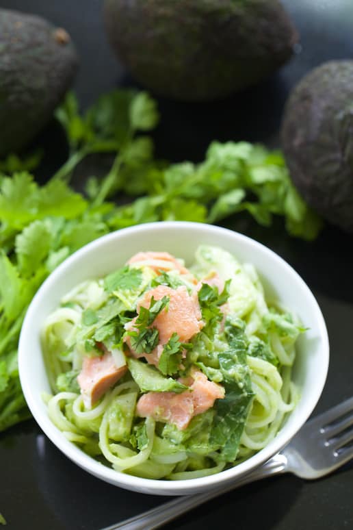 Rice Noodle Bowls with Avocado Dressing and Bok Choy | Get Inspired Everyday! 