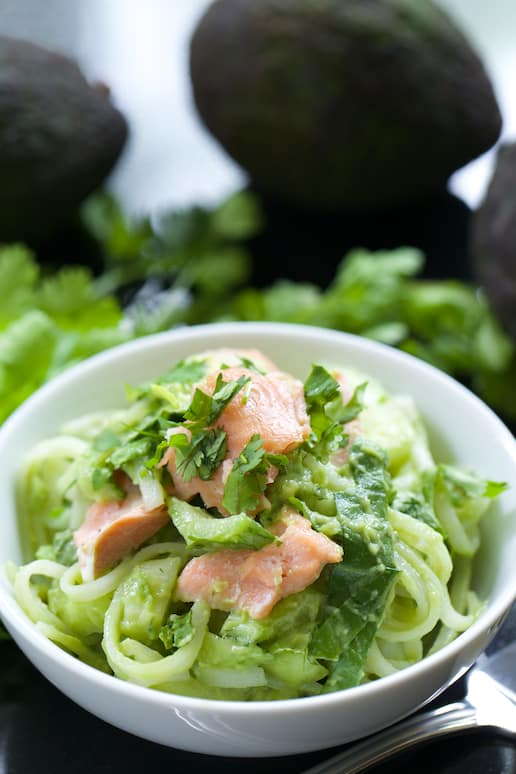 Rice Noodle Bowls with Avocado Dressing and Bok Choy | Get Inspired Everyday! 