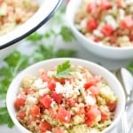 Watermelon Feta Quinoa Salad with Cilantro Lime Vinaigrette | Get Inspired Everyday!