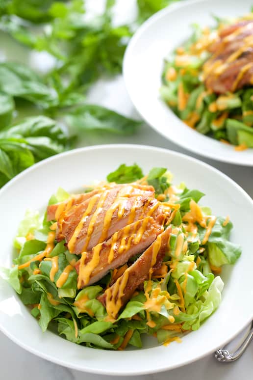 Banh Mi Salad Bowls with Sriracha Lime Aioli | Get Inspired Everyday! 