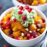 Roasted Veggie Bowls with Pomegranate Feta Guacamole | Get Inspired Everyday!