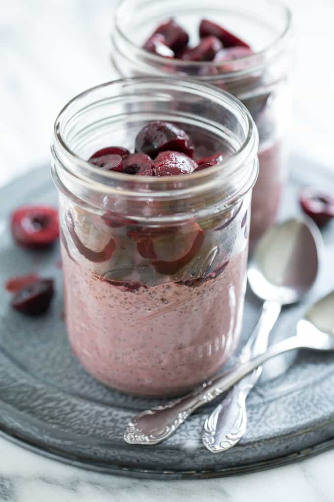 Sweet Cherry Almond Chia Pudding | Get Inspired Everyday!