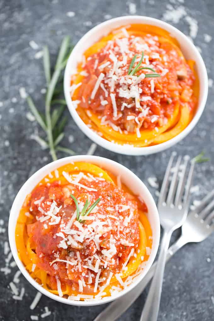 Rosemary Chicken Ragu with Butternut Noodles | Get Inspired Everyday!