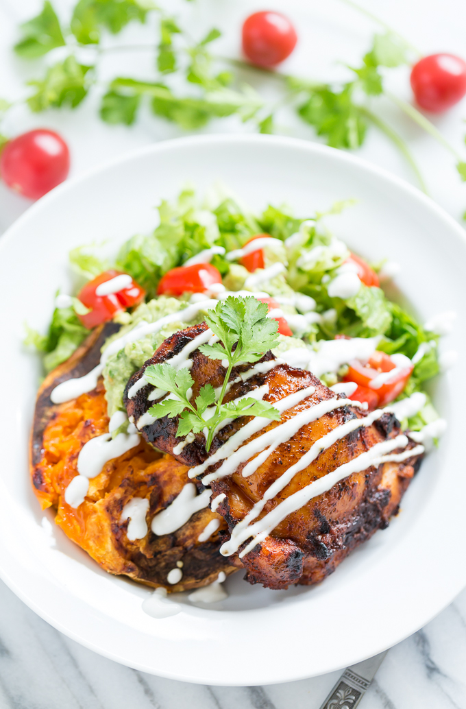 Ancho Chile Chicken Taco Bowls | Get Inspired Everyday!