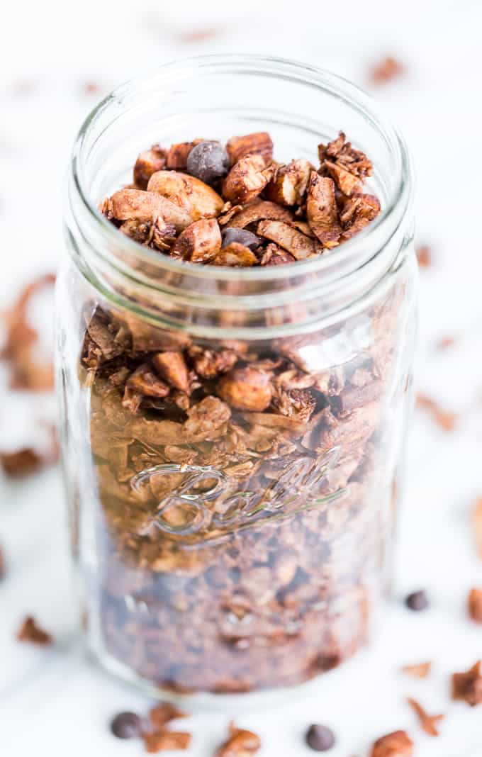 Chocolate Covered Almond Coconut Granola | Get Inspired Everyday!