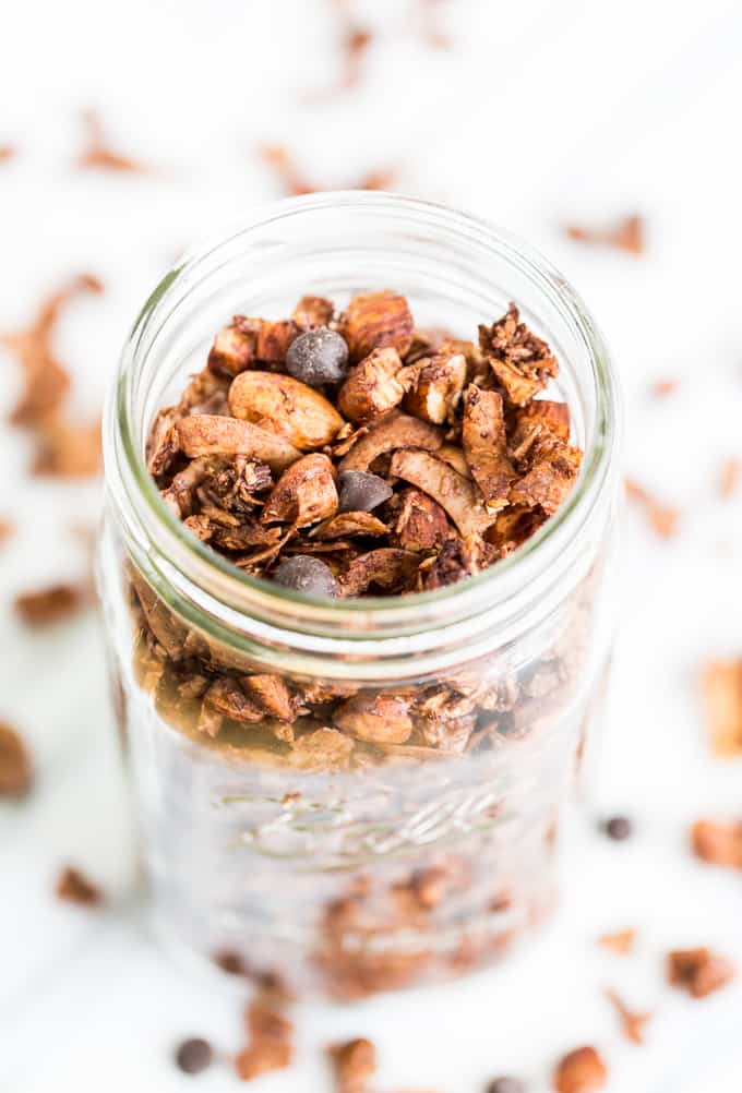 Chocolate Covered Almond Coconut Granola | Get Inspired Everyday!