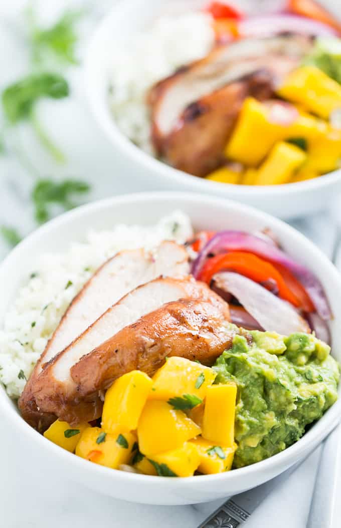 Paleo Burrito Bowls with Mango Salsa | Get Inspired Everyday!