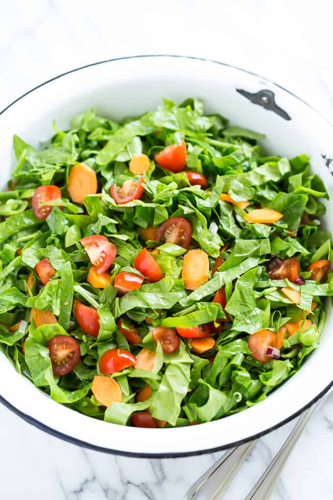 Farmer's Market Chopped Salad with Basil Honey Mustard Dressing | Get Inspired Everyday!