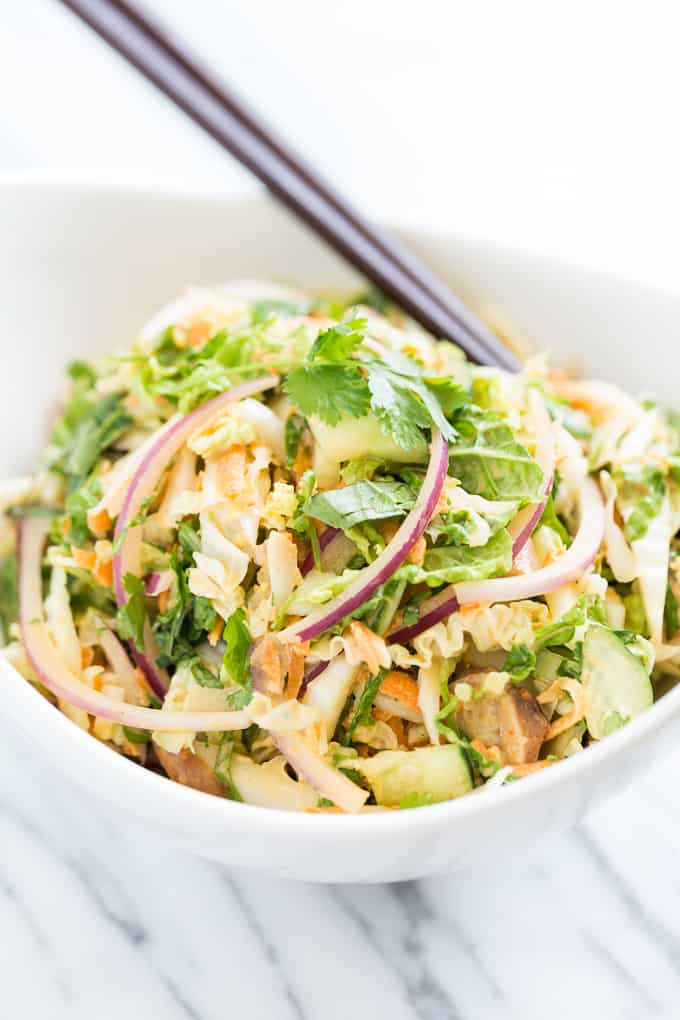 Banh Mi Slaw with Creamy Sriracha Dressing