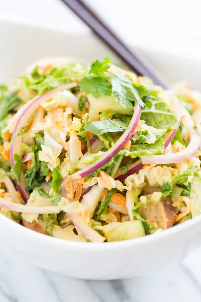 Banh Mi Slaw with Creamy Sriracha Dressing