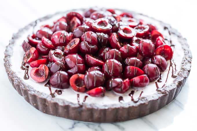 Chocolate Covered Cherry Ice Cream Tart | Get Inspired Everyday!