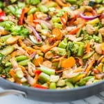 Rainbow Veggie Orange Chicken Stir Fry | Get Inspired Everyday!