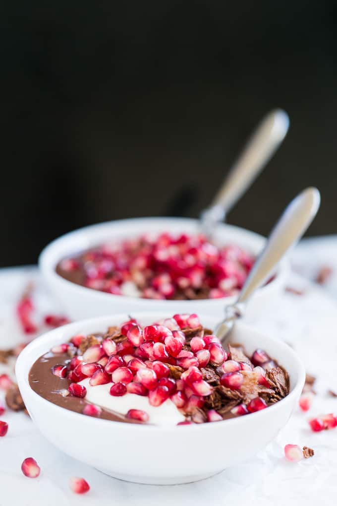 Chocolate Covered Pomegranate Acai Bowls | Get Inspired Everyday!