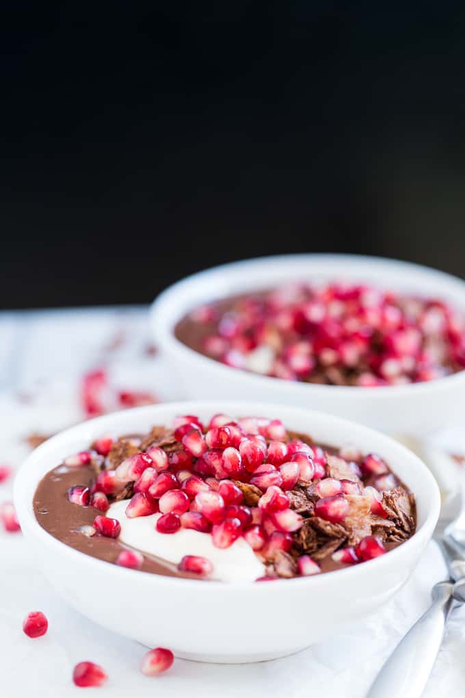 Chocolate Covered Pomegranate Acai Bowls | Get Inspired Everyday!