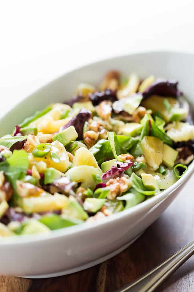 Citrus Avocado Green Salad with Lemon Garlic Vinaigrette | Get Inspired Everyday!
