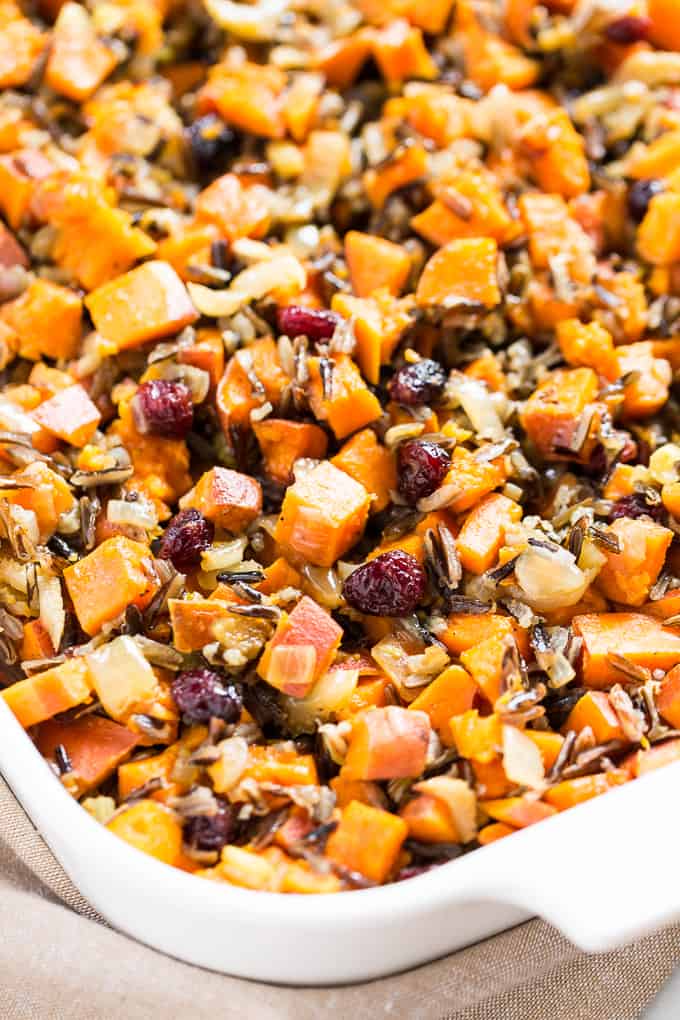 Cranberry Sweet Potato Stuffing 2 Ways | Get Inspired Everyday!