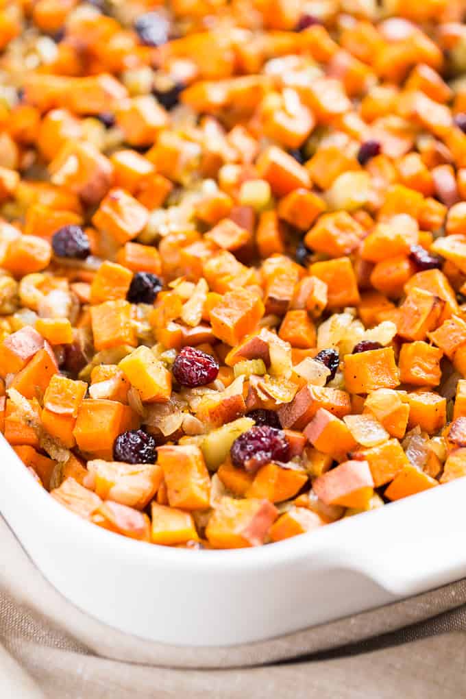 Cranberry Sweet Potato Stuffing 2 Ways | Get Inspired Everyday!