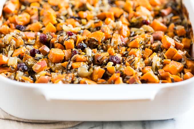 Cranberry Sweet Potato Stuffing 2 Ways | Get Inspired Everyday!