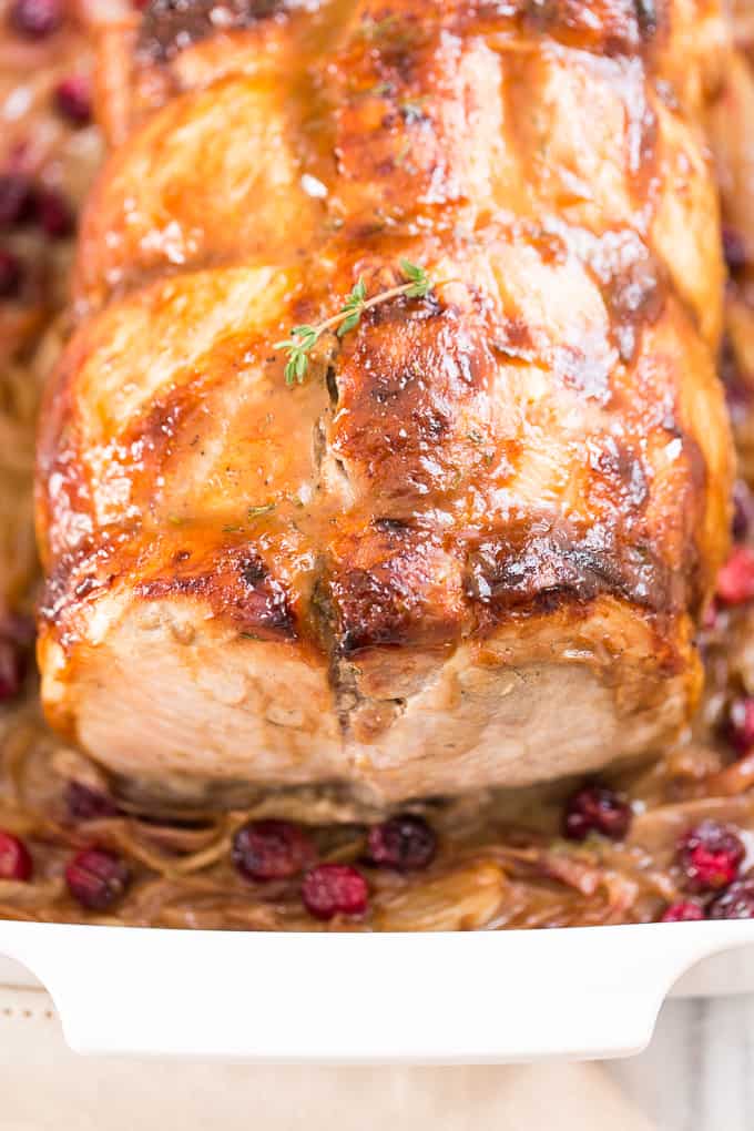 Honey Mustard Glazed Cranberry Pork Loin Roast | Get Inspired Everyday!