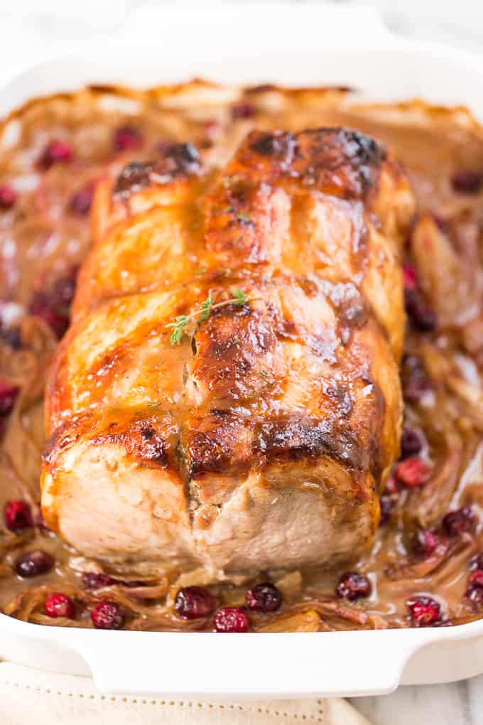 Honey Mustard Glazed Cranberry Pork Loin Roast | Get Inspired Everyday!