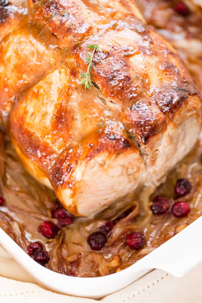 Honey Mustard Glazed Cranberry Pork Loin Roast | Get Inspired Everyday!