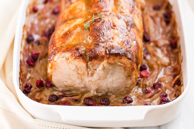 Honey Mustard Glazed Cranberry Pork Loin Roast | Get Inspired Everyday!