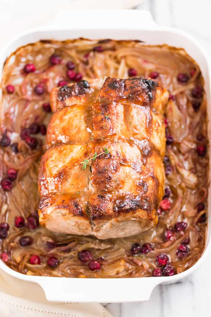 Honey Mustard Glazed Cranberry Pork Loin Roast | Get Inspired Everyday!