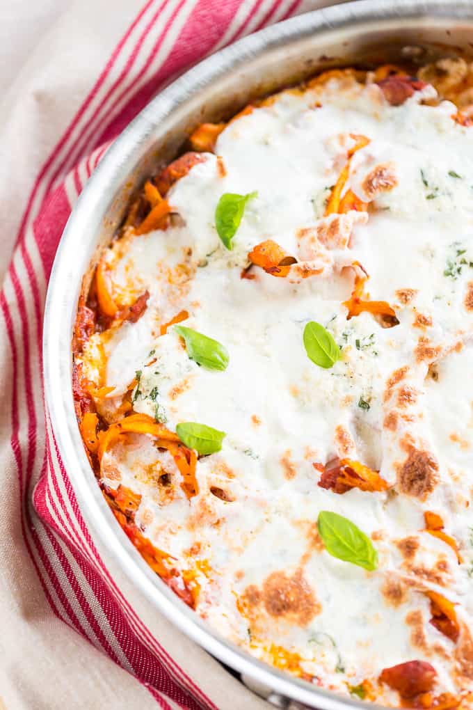 Skillet Lasagna with Butternut Noodles | Get Inspired Everyday!