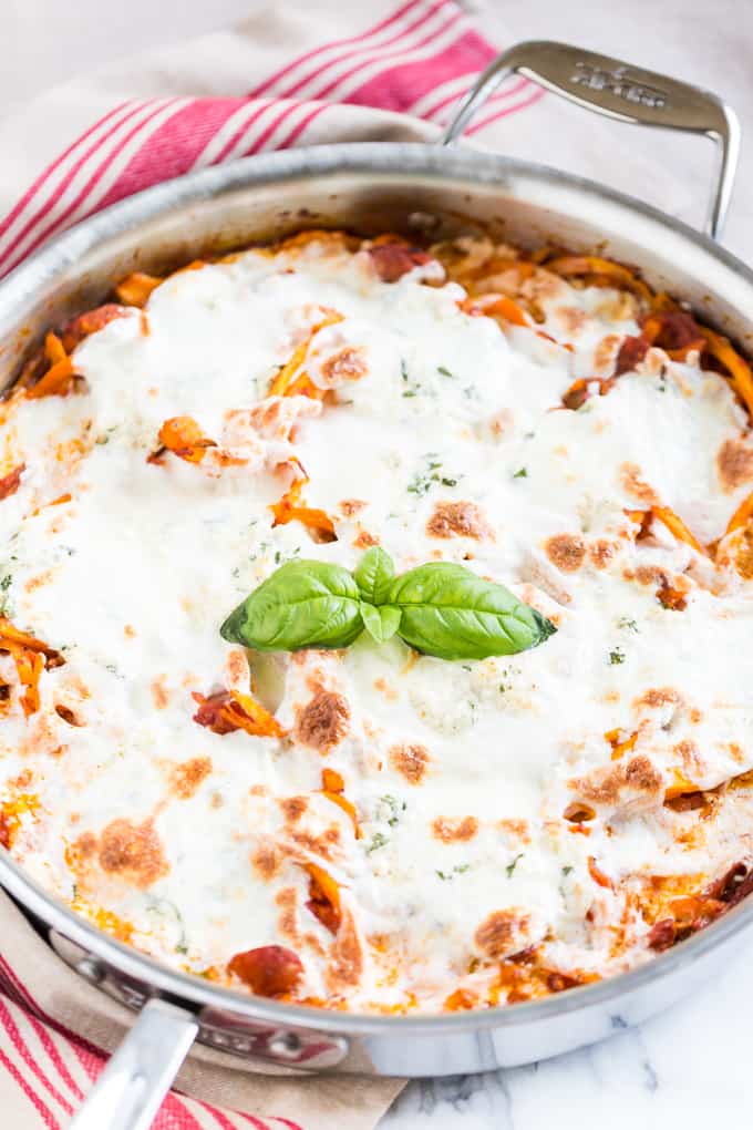 Skillet Lasagna with Butternut Noodles | Get Inspired Everyday!