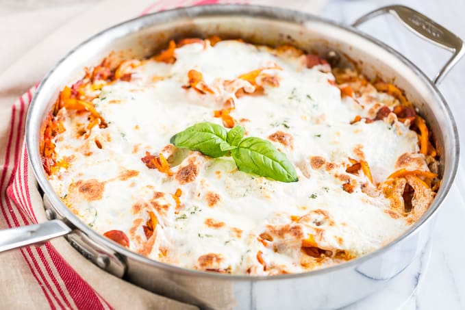 Skillet Lasagna with Butternut Noodles | Get Inspired Everyday!