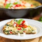 Roasted Red Pepper Frittata with Feta and Spinach | Get Inspired Everyday!
