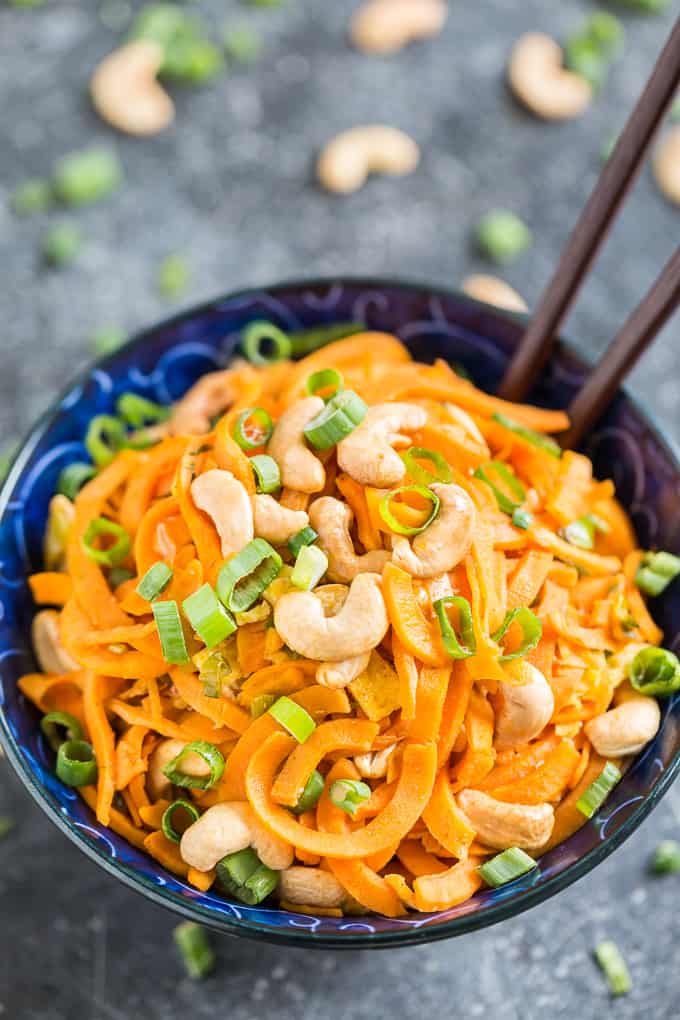 Simple Sweet Potato Noodle Pad Thai | Get Inspired Everyday!