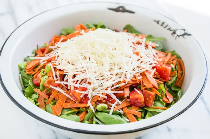 Pepperoni Pizza Salad with Homemade Italian Dressing | Get Inspired Everyday!