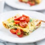 Italian Sausage Egg Bake with Spinach and Tomatoes | Get Inspired Everyday!