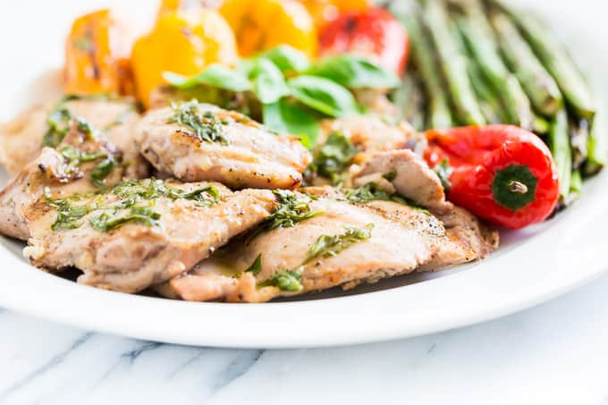 Lemon Basil Grilled Chicken and Veggie Platter | Get Inspired Everyday!