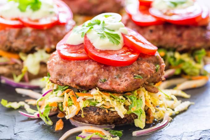 Spicy Jalapeno Turkey Burgers with Creamy Slaw | Get Inspired Everyday!