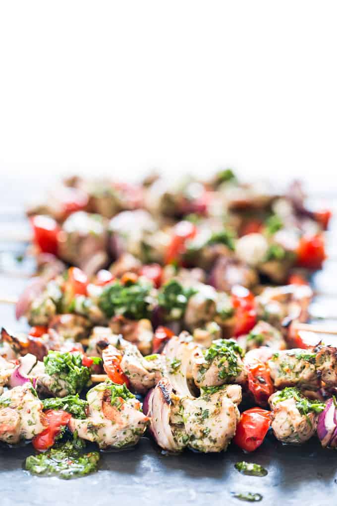 Grilled Chimichurri Chicken Skewers | Get Inspired Everyday!
