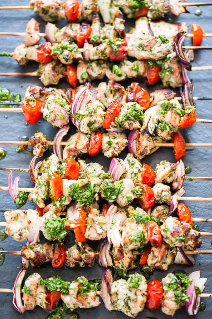 Grilled Chimichurri Chicken Skewers | Get Inspired Everyday!