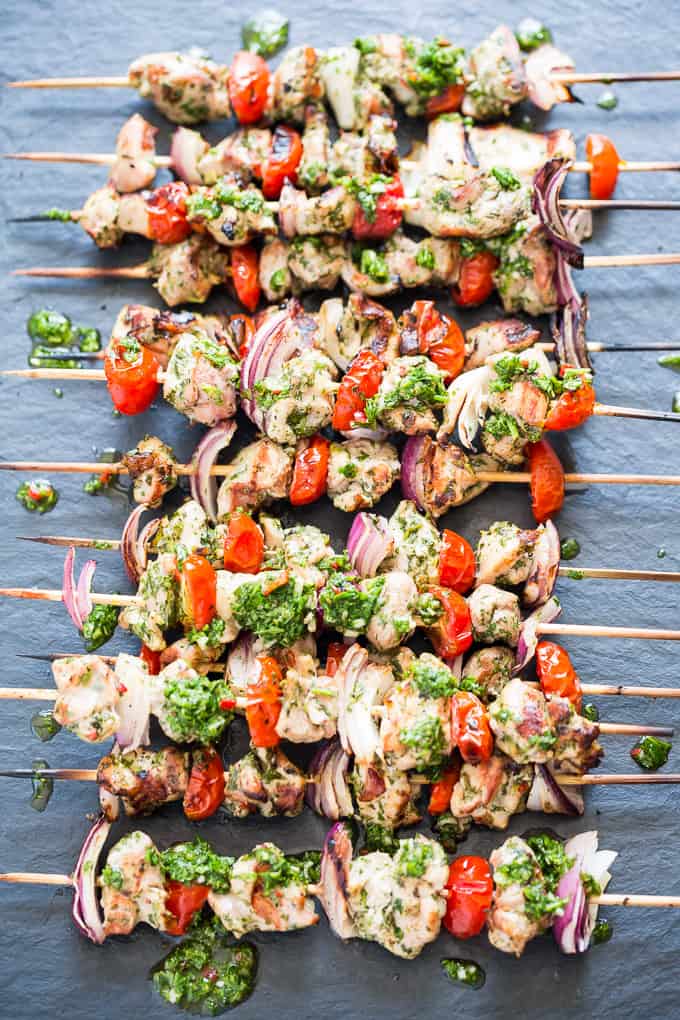 Grilled Chimichurri Chicken Skewers | Get Inspired Everyday!