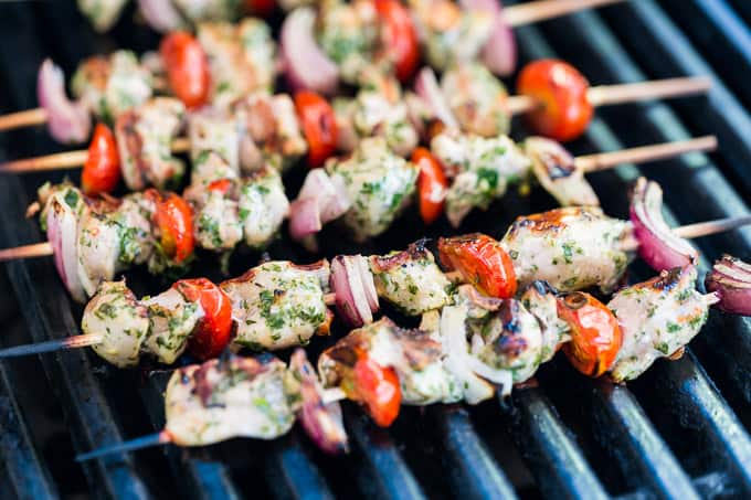 Grilled Chimichurri Chicken Skewers | Get Inspired Everyday!