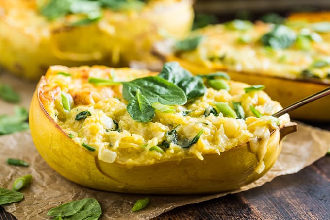 Creamy Spaghetti Squash Florentine | Get Inspired Everyday!