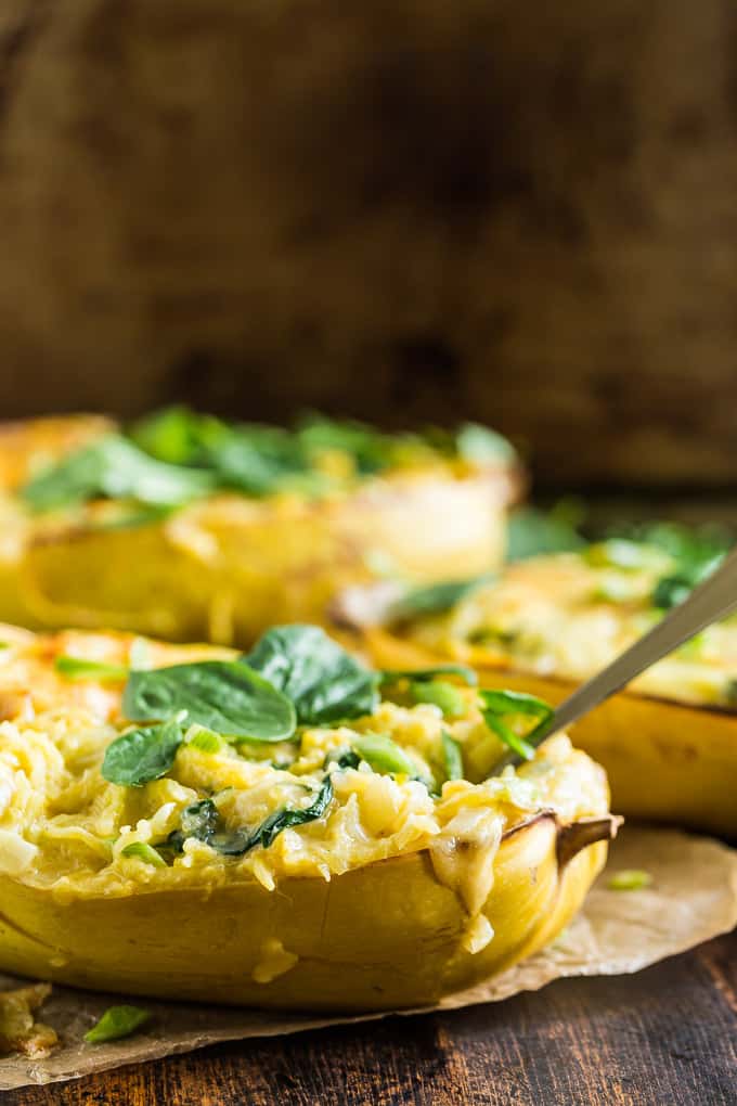 Creamy Spaghetti Squash Florentine | Get Inspired Everyday!