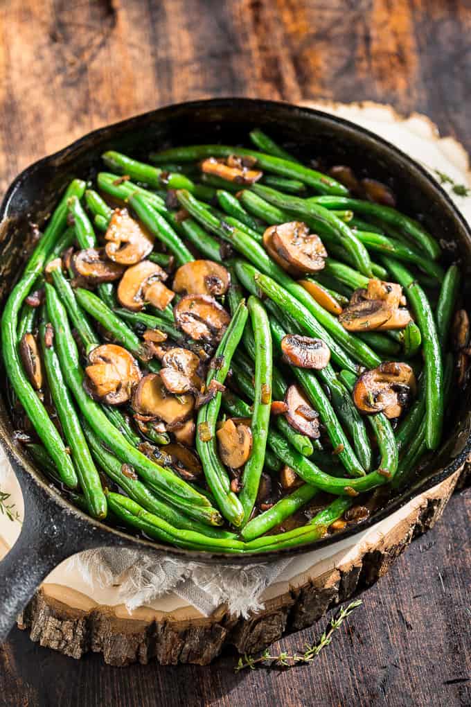 Green Beans with Bacon Mushroom Sauce | Get Inspired Everyday!